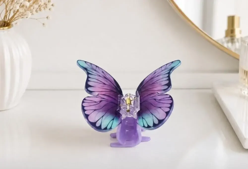 Acetate Purple Butterfly Hair Claw Clip New